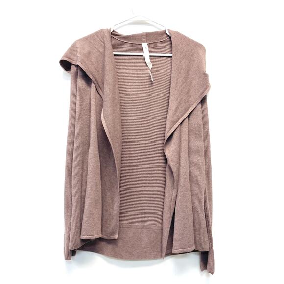 Lululemon Women's Sundown Wrap Heathered Spanish Oak Brown Cardigan Size 2 - Picture 3 of 5